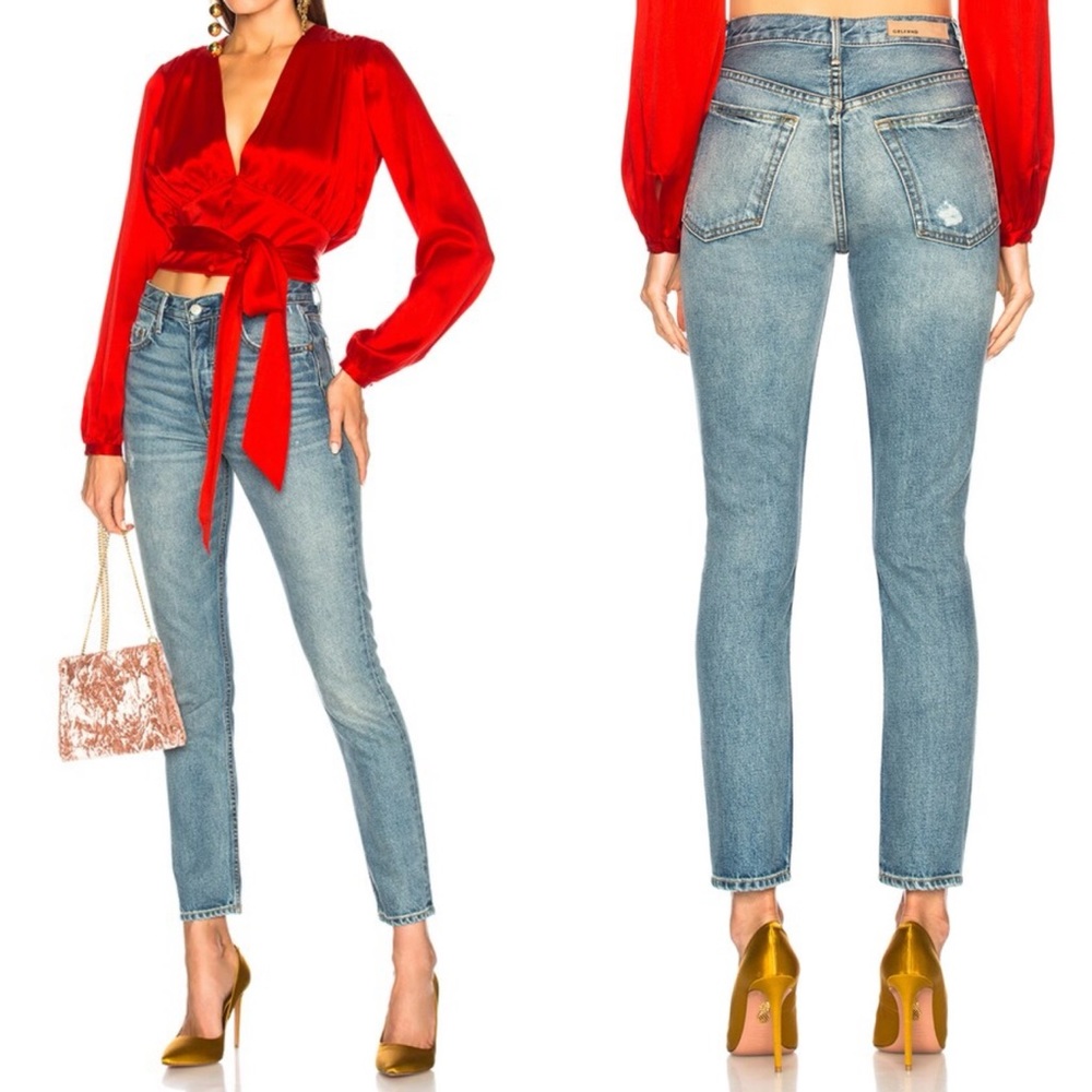 GRLFRND | Karolina High Rise Jeans in Last Dance 26